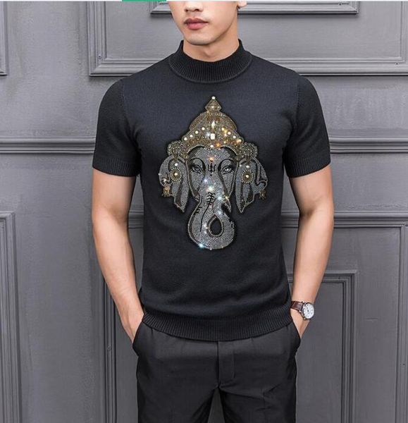 men's sweaters autumn short sleeve rhinestones male sweater boy loose pullover men slim thin casual knitwear knitted oversized s, White;black
men's sweaters autumn short sleeve rhinestones male sweater boy loose pullover men slim thin casual knitwear knitted oversized s, White;black
