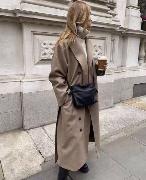 women's trench coats woman terlago wool blend coat with belt long sleeves double breasted sides pockets fashion, Tan;black
women's trench coats woman terlago wool blend coat with belt long sleeves double breasted sides pockets fashion, Tan;black