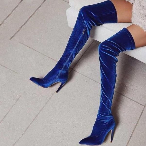 boots latest soft solid color pointed toe big size 43 half-side zip women long thigh high shoes wholesale, Black
boots latest soft solid color pointed toe big size 43 half-side zip women long thigh high shoes wholesale, Black