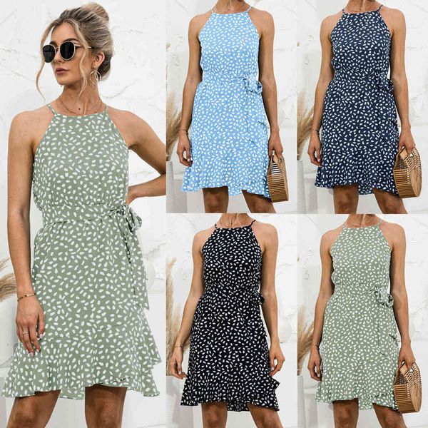 summer halter ruffles lace up floral print mini dress vintage sleeveless dress beach party short dress for women 210514, Black;gray
summer halter ruffles lace up floral print mini dress vintage sleeveless dress beach party short dress for women 210514, Black;gray