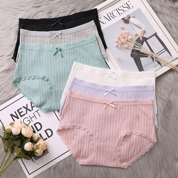 cotton thread women's briefs with bow lace comfortable and breathable middle waist underwear for women, Black;pink
cotton thread women's briefs with bow lace comfortable and breathable middle waist underwear for women, Black;pink