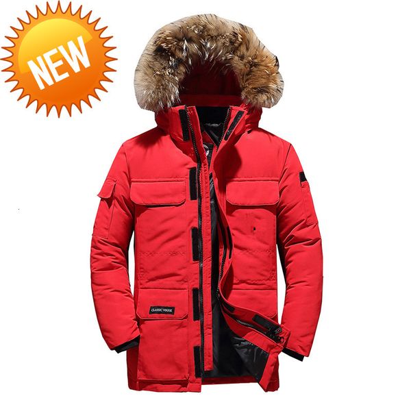 90% down jackets men winter fashion thick warm parkas fur collar white duck coats casual slim windproof 4xl, Black
90% down jackets men winter fashion thick warm parkas fur collar white duck coats casual slim windproof 4xl, Black