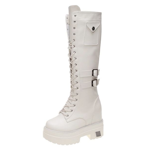 Winter Women Knee High Boots Wedges High Heels 10CM Platform Lace up Long Boots Plush Inside Warm Fur Shoes Motorcycle Boots New, Black
Winter Women Knee High Boots Wedges High Heels 10CM Platform Lace up Long Boots Plush Inside Warm Fur Shoes Motorcycle Boots New, Black