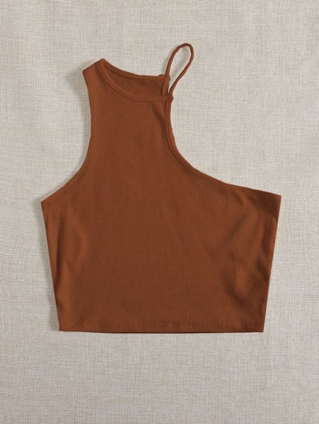 asymmetrical neck tank k6zr#, White