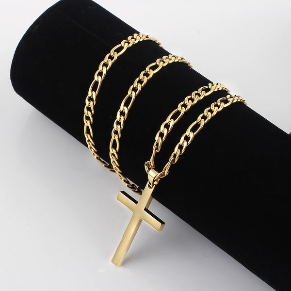 4.5mm figaro chain necklace gold 316l stainless steel for men women fashion jewelry gift cross pendant waterproof nk necklaces, Silver
4.5mm figaro chain necklace gold 316l stainless steel for men women fashion jewelry gift cross pendant waterproof nk necklaces, Silver