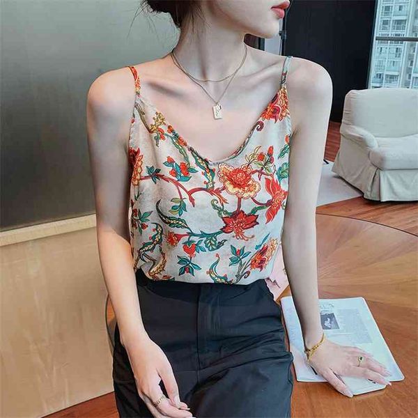 summer camisole spaghetti strap women halter v neck retro printing sleeveless satin silk tank women's y2k 210507, White
summer camisole spaghetti strap women halter v neck retro printing sleeveless satin silk tank women's y2k 210507, White