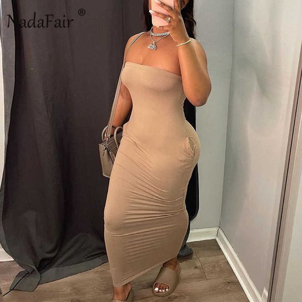 nadafair strapless maxi dress summer women off shoulder slim red black bodycon tube dress 2021 party night club outfits y1006, Black;gray
nadafair strapless maxi dress summer women off shoulder slim red black bodycon tube dress 2021 party night club outfits y1006, Black;gray
