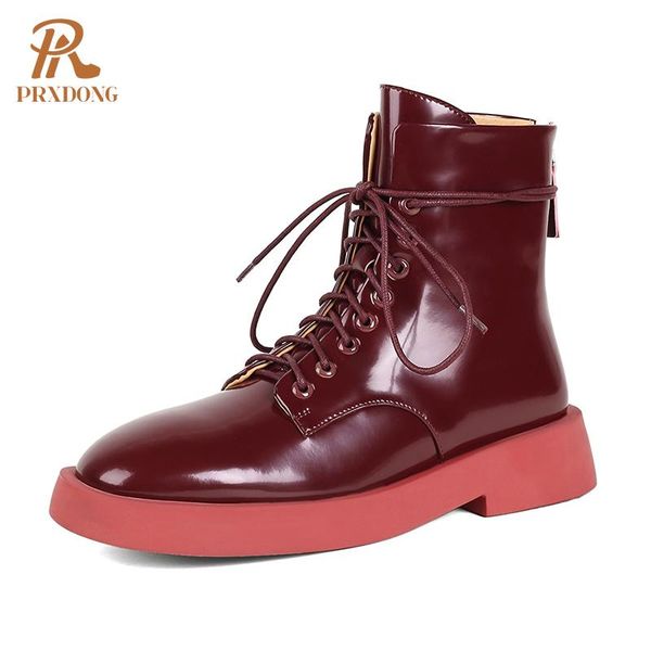 boots genuine cow leather women ankle med heels platform black casual lace up shoes woman short size 34-40
boots genuine cow leather women ankle med heels platform black casual lace up shoes woman short size 34-40