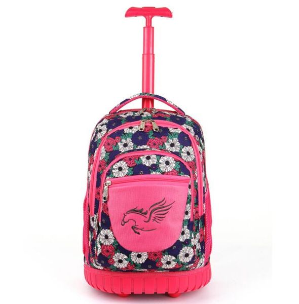 school rolling backpack trolley bags on wheels children wheeled travel luggage