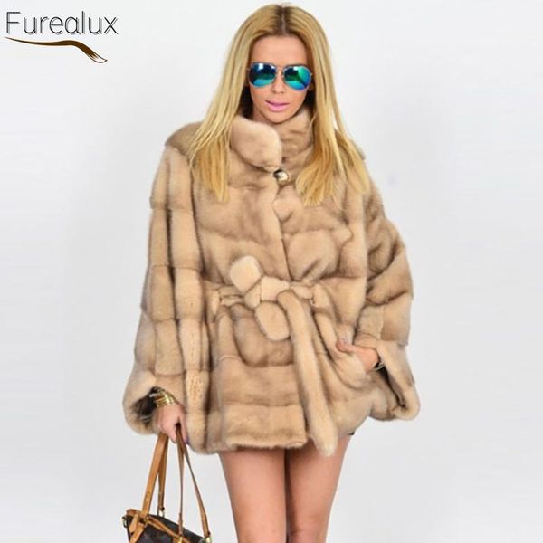 women's fur & faux furealux 2021 european street style fashion mink coat handmade 100% natural thickened warm winter cloak, Black
women's fur & faux furealux 2021 european street style fashion mink coat handmade 100% natural thickened warm winter cloak, Black