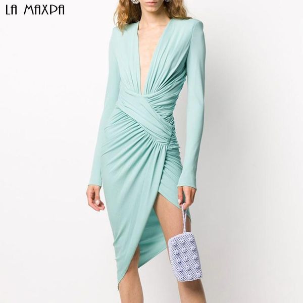 summer women's blue long sleeve deep v neck dress draping irregular bodycon mini celebrity club party casual dresses, Black;gray
summer women's blue long sleeve deep v neck dress draping irregular bodycon mini celebrity club party casual dresses, Black;gray