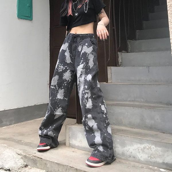 women's jeans pragmapism 2021 women retro tie-dye washed casual pants high waist loose straight wide leg trousers sl-07, Blue
women's jeans pragmapism 2021 women retro tie-dye washed casual pants high waist loose straight wide leg trousers sl-07, Blue