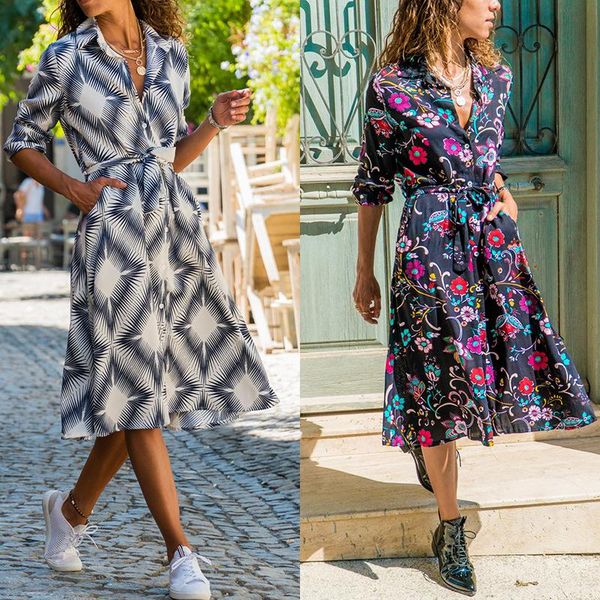 casual dresses spring long dress tie belt fashion women vintage bohemian floral tunic beach pocket sundress female brand vestidos, Black;gray
casual dresses spring long dress tie belt fashion women vintage bohemian floral tunic beach pocket sundress female brand vestidos, Black;gray