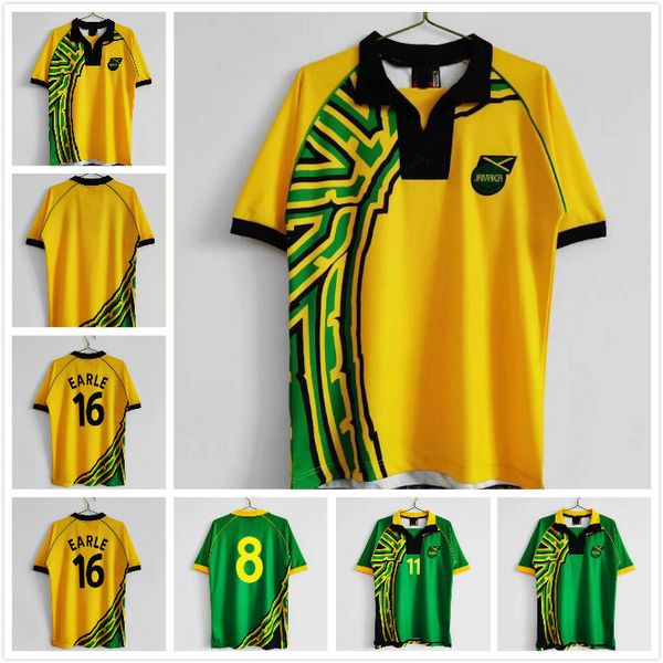1998 retro jamaica soccer jerseys home away yellow green 98 classic vintage football shirt #16 earle #11 whitmore #3 dawes #19 sinclair, Black;yellow
1998 retro jamaica soccer jerseys home away yellow green 98 classic vintage football shirt #16 earle #11 whitmore #3 dawes #19 sinclair, Black;yellow