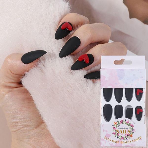 false nails 24pcs long paragraph fake nail black love heart pattern yellow edging with jelly gum press on, Red;gold
false nails 24pcs long paragraph fake nail black love heart pattern yellow edging with jelly gum press on, Red;gold