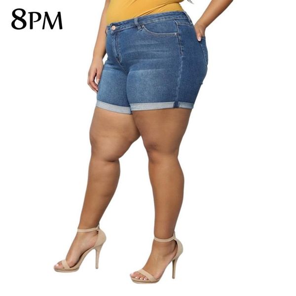 women's shorts plus size jeans womens summer blue basic denim high waist curled slim stretchy 5xl ouc1043, White;black
women's shorts plus size jeans womens summer blue basic denim high waist curled slim stretchy 5xl ouc1043, White;black