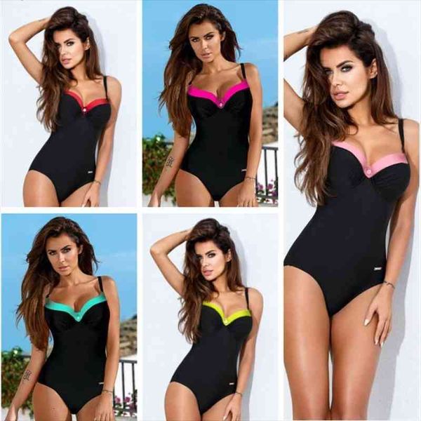 women v neck swimming swimsuit one piece bathing suit bikini fashion halter swimwear beach bikini 5 colors plus size, White;black
women v neck swimming swimsuit one piece bathing suit bikini fashion halter swimwear beach bikini 5 colors plus size, White;black