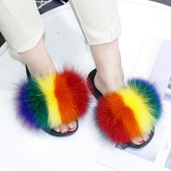 slippers candy mixed color fur women flat heel furry flip flops ladies feather home shoes woman hair slides y769, Black
slippers candy mixed color fur women flat heel furry flip flops ladies feather home shoes woman hair slides y769, Black