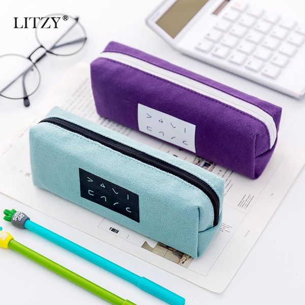 white canvas pencil case school solid color letter zipper bag pen box supplies students stationery gifts bags
white canvas pencil case school solid color letter zipper bag pen box supplies students stationery gifts bags