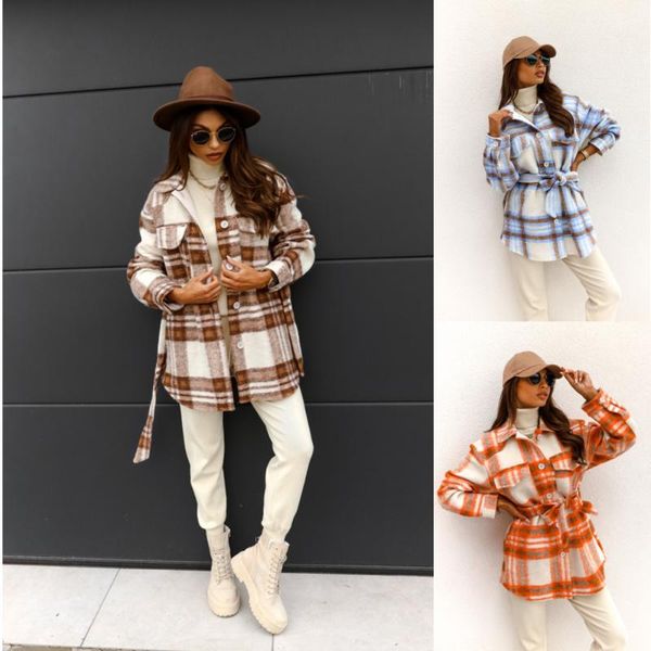 women's wool & blends donsignet women jackets 2021 autumn/winter fashion bandage plaid printed woolen coat sacos de mujer vestir abrigo, Black
women's wool & blends donsignet women jackets 2021 autumn/winter fashion bandage plaid printed woolen coat sacos de mujer vestir abrigo, Black