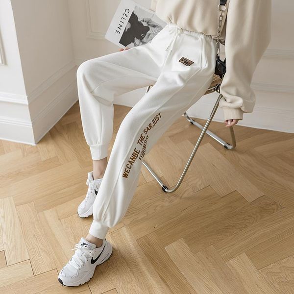 women's pants & capris women harem letter embroidery spring fashion loose white sweatpants harajuku girls elastic waist ankle length sp, Black;white
women's pants & capris women harem letter embroidery spring fashion loose white sweatpants harajuku girls elastic waist ankle length sp, Black;white
