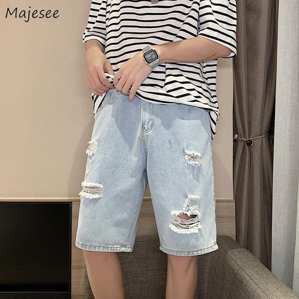 men's shorts men casual denim knee length trousers hole vintage streetwear summer fashion all-match thin korean style male bottoms ins, White;black
men's shorts men casual denim knee length trousers hole vintage streetwear summer fashion all-match thin korean style male bottoms ins, White;black