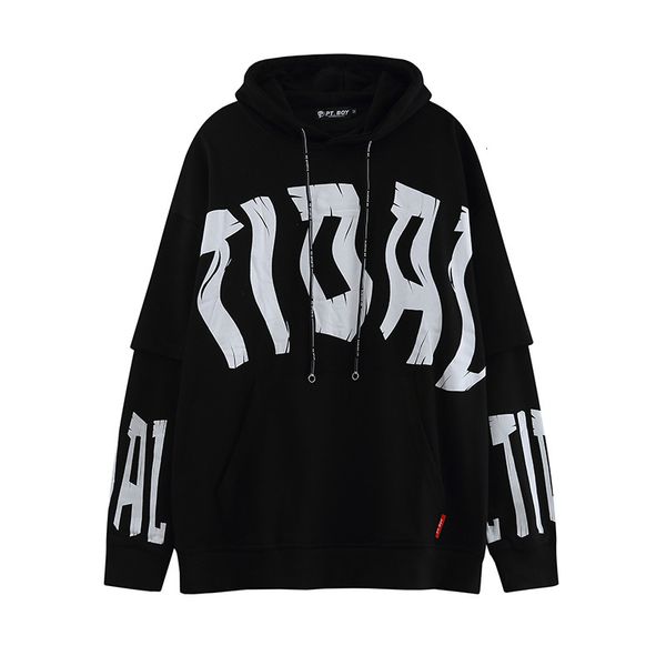 chaopai high street printed large hoodie in autumn and winter men's and women's hip-hop fake two-piece pullover hoodie, Black
chaopai high street printed large hoodie in autumn and winter men's and women's hip-hop fake two-piece pullover hoodie, Black