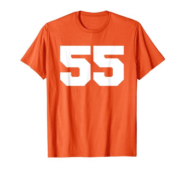 Number 55 Sports Jersey Player #55 Fan FRONT Print Varsity T-Shirt, Mainly pictures
Number 55 Sports Jersey Player #55 Fan FRONT Print Varsity T-Shirt, Mainly pictures