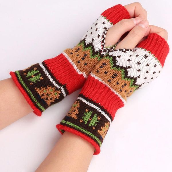 five fingers gloves christmas tree fingerless knitted half-finger color warm fashion mittens outdoor lady, Blue;gray
five fingers gloves christmas tree fingerless knitted half-finger color warm fashion mittens outdoor lady, Blue;gray