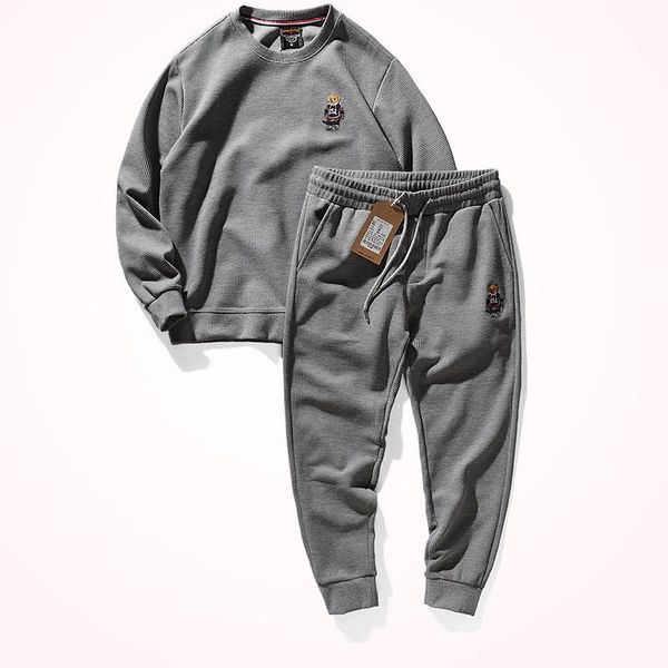 men's tracksuits autumn and winter heavyweight casual hoodies + sweaterpants two-piece suit retro waffle long sleeve round neck sportwe, Gray
men's tracksuits autumn and winter heavyweight casual hoodies + sweaterpants two-piece suit retro waffle long sleeve round neck sportwe, Gray