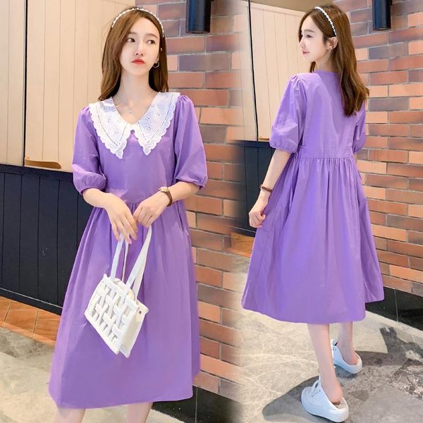 maternity dresses 133# dress summer short sleeves purple patchwork easy matching loose stylish pregnant women mom, White
maternity dresses 133# dress summer short sleeves purple patchwork easy matching loose stylish pregnant women mom, White