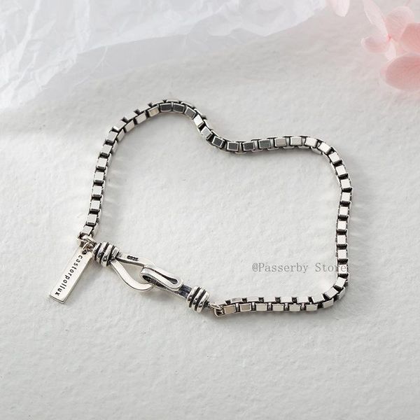 link, chain passerby store vintage style bracelet retro make old technology s925 sliver silver 925 jewelry, Black
link, chain passerby store vintage style bracelet retro make old technology s925 sliver silver 925 jewelry, Black