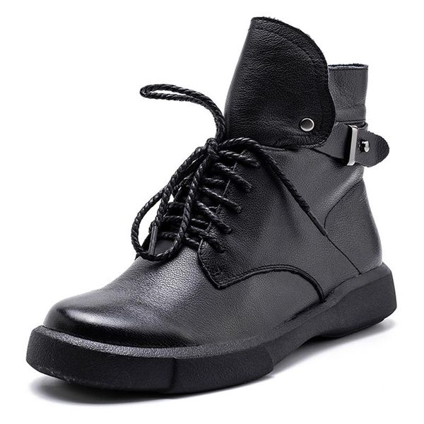boots genuine leather for women woman winter ankle shoes warm med heel platform lace black 2021 fashion
boots genuine leather for women woman winter ankle shoes warm med heel platform lace black 2021 fashion