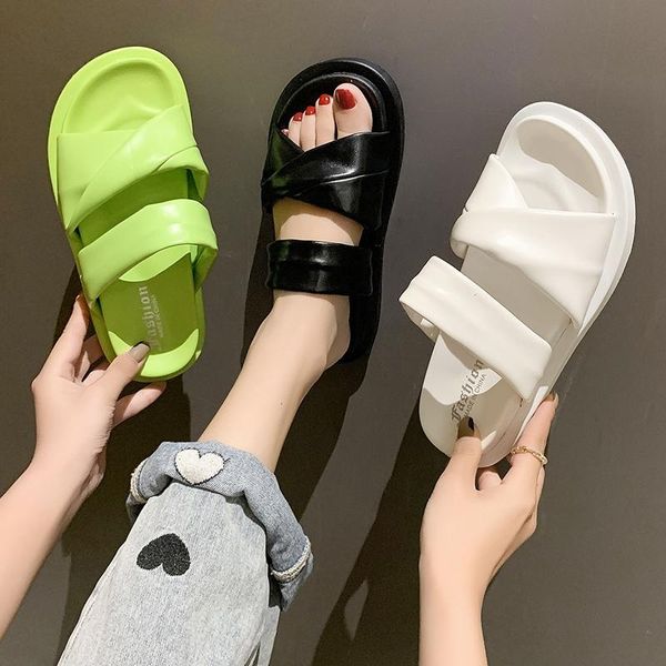 slippers shoes woman 2021 flat luxury slides platform pantofle low designer soft summer rome scandals pu casual leisure, Black
slippers shoes woman 2021 flat luxury slides platform pantofle low designer soft summer rome scandals pu casual leisure, Black