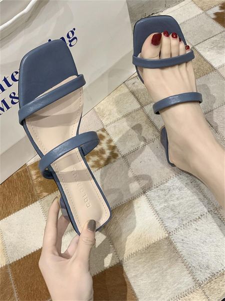slippers roman style with solid color simple ladies summer fashion temperament high-heeled flip flops for outer wear., Black
slippers roman style with solid color simple ladies summer fashion temperament high-heeled flip flops for outer wear., Black