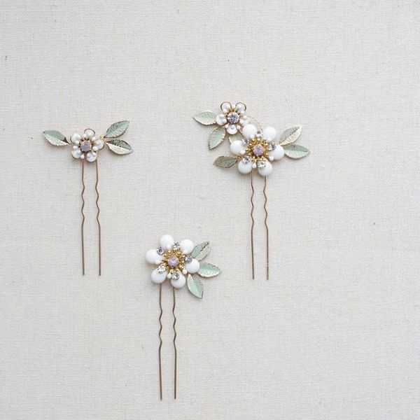 hair clips & barrettes delicate white floral pins bridal leaf women headpiece handmade wedding accessories hairpin, Golden;silver
hair clips & barrettes delicate white floral pins bridal leaf women headpiece handmade wedding accessories hairpin, Golden;silver
