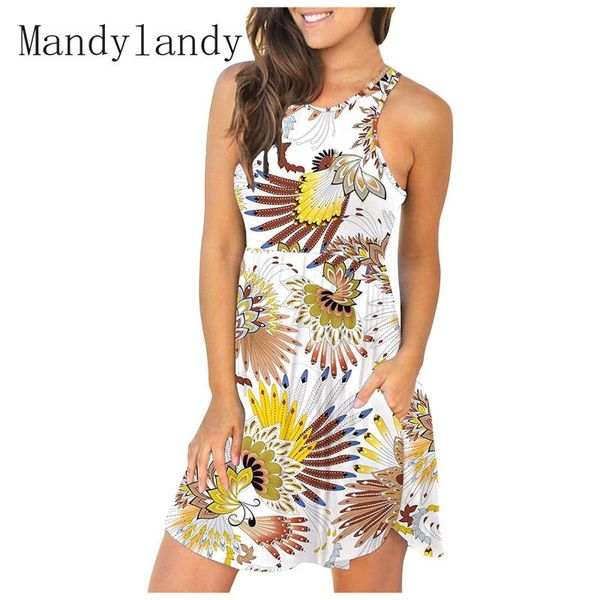 casual dresses mandylandy dress summer fashion o-neck sleeveless pocket spaghetti strap women's floral print loose, Black;gray
casual dresses mandylandy dress summer fashion o-neck sleeveless pocket spaghetti strap women's floral print loose, Black;gray