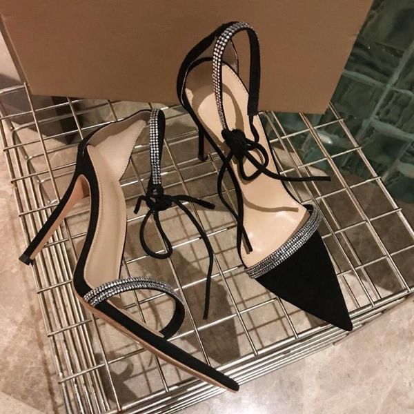 shoes women crystal decor sandals narrow band high thin heels pointed-toes zapatos de mujer woman, Black
shoes women crystal decor sandals narrow band high thin heels pointed-toes zapatos de mujer woman, Black