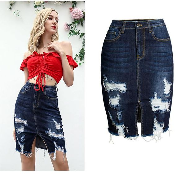 skirts 2021 european and american washed frayed fringed denim skirt women's hip, Black
skirts 2021 european and american washed frayed fringed denim skirt women's hip, Black