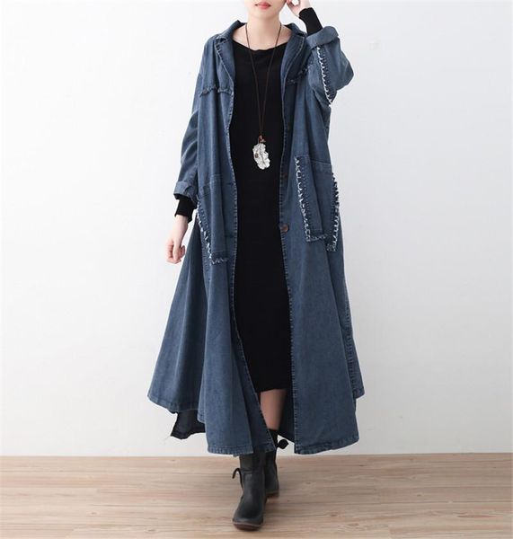 women's jackets vintage denim jacket loose plus size 4xl 5xl outerwear female 2021 spring autumn long irregular windbreaker for women, Black;brown
women's jackets vintage denim jacket loose plus size 4xl 5xl outerwear female 2021 spring autumn long irregular windbreaker for women, Black;brown