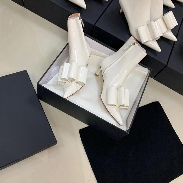 boots white patent leather ankle big bowtie pointed toe kitten heel dress shoes women winter plus size bridal high heels wedding, Black
boots white patent leather ankle big bowtie pointed toe kitten heel dress shoes women winter plus size bridal high heels wedding, Black