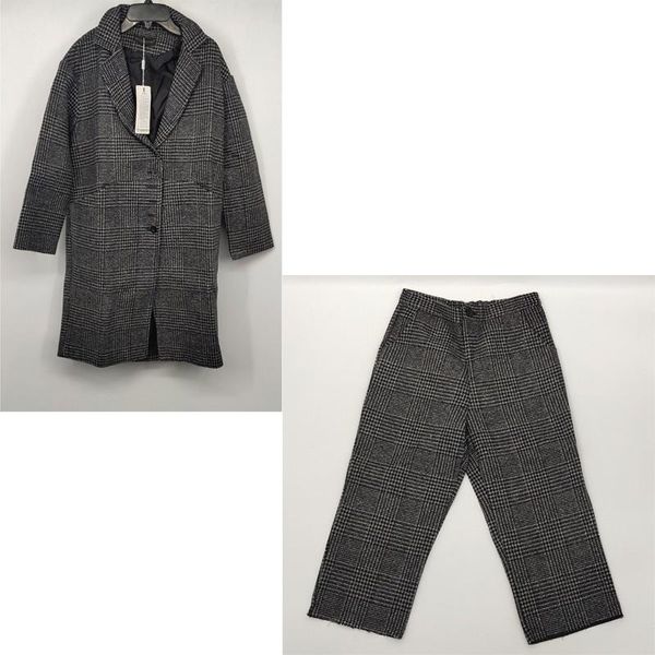 women's two piece pants getspring women sets plaid long sleeve double breasted temperament ladies coats autumn 2021, White
women's two piece pants getspring women sets plaid long sleeve double breasted temperament ladies coats autumn 2021, White