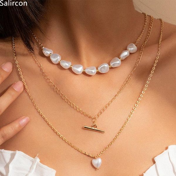 pendant necklaces 2021 trend baroque simulated pearls necklace for women temperament aesthetic indie chain choker collier jewelry gift, Silver
pendant necklaces 2021 trend baroque simulated pearls necklace for women temperament aesthetic indie chain choker collier jewelry gift, Silver