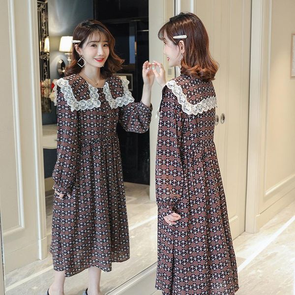 maternity dresses 5503# dress spring autumn turn down collar cotton long sleeves loose floral for pregnant women mom, White
maternity dresses 5503# dress spring autumn turn down collar cotton long sleeves loose floral for pregnant women mom, White