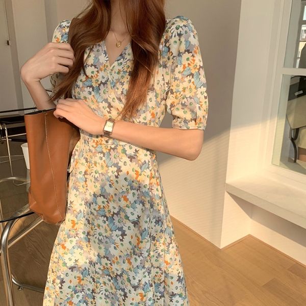 neploe women short sleeve dress print v neck female elegant chiffon high waist a-line dresses korean fashion vintage vestidos 210422, Black;gray
neploe women short sleeve dress print v neck female elegant chiffon high waist a-line dresses korean fashion vintage vestidos 210422, Black;gray