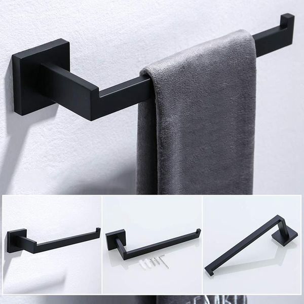 towel racks bathroom hardware set-3 piece sus 304 stainless steel toilet paper holder hand robe hook wall mount, black finish
towel racks bathroom hardware set-3 piece sus 304 stainless steel toilet paper holder hand robe hook wall mount, black finish