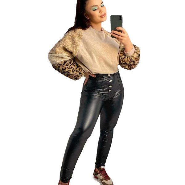 women's pants & capris spring exclusive women faux pu leather stretch bodycon trousers fashion high waist long tight pencil d30, Black;white
women's pants & capris spring exclusive women faux pu leather stretch bodycon trousers fashion high waist long tight pencil d30, Black;white