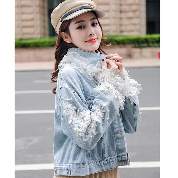 women's jackets sweet peter sleeve mesh patchwork beading denim jacket womens and coats streetwear embroidery cropped jean jacke, Black;brown
women's jackets sweet peter sleeve mesh patchwork beading denim jacket womens and coats streetwear embroidery cropped jean jacke, Black;brown