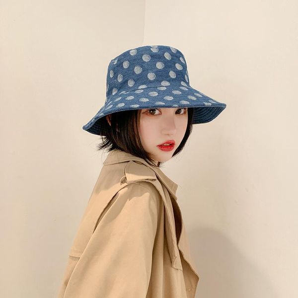 wide brim hats bucket hat women sun protection summer beach spring autumn jeans fabric dots durable holiday outdoor accessory for teenagers, Blue;gray
wide brim hats bucket hat women sun protection summer beach spring autumn jeans fabric dots durable holiday outdoor accessory for teenagers, Blue;gray