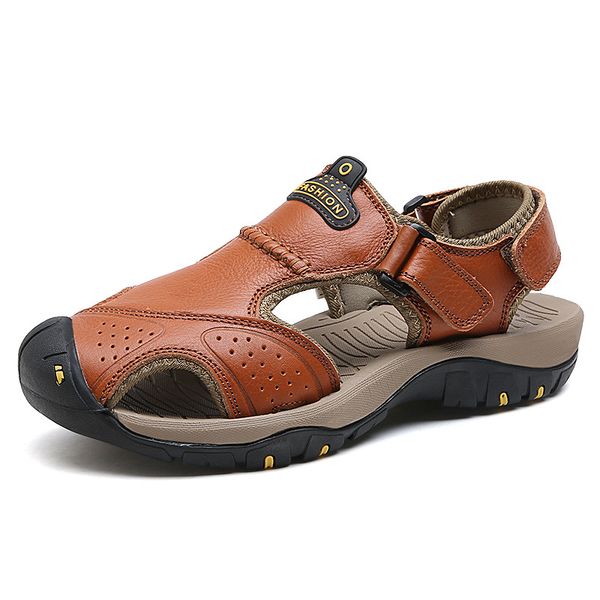 2021 men's summer beach sandals cow leather outdoor sports shoes mountaineering creek breathable casual three colors, Black
2021 men's summer beach sandals cow leather outdoor sports shoes mountaineering creek breathable casual three colors, Black